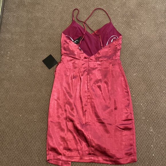 Lulus Hot Night Out Dress Satin Surplus Dress S - Picture 8 of 8